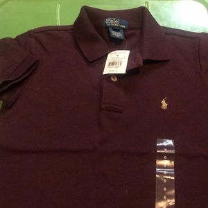 Boys polo burgundy
